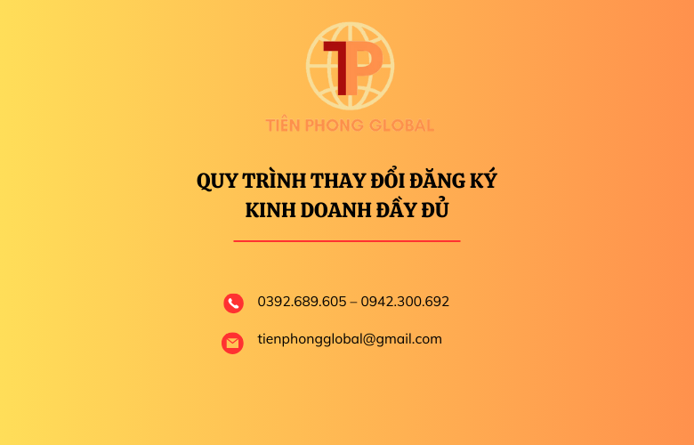 thay đổi đăng ký kinh doanh